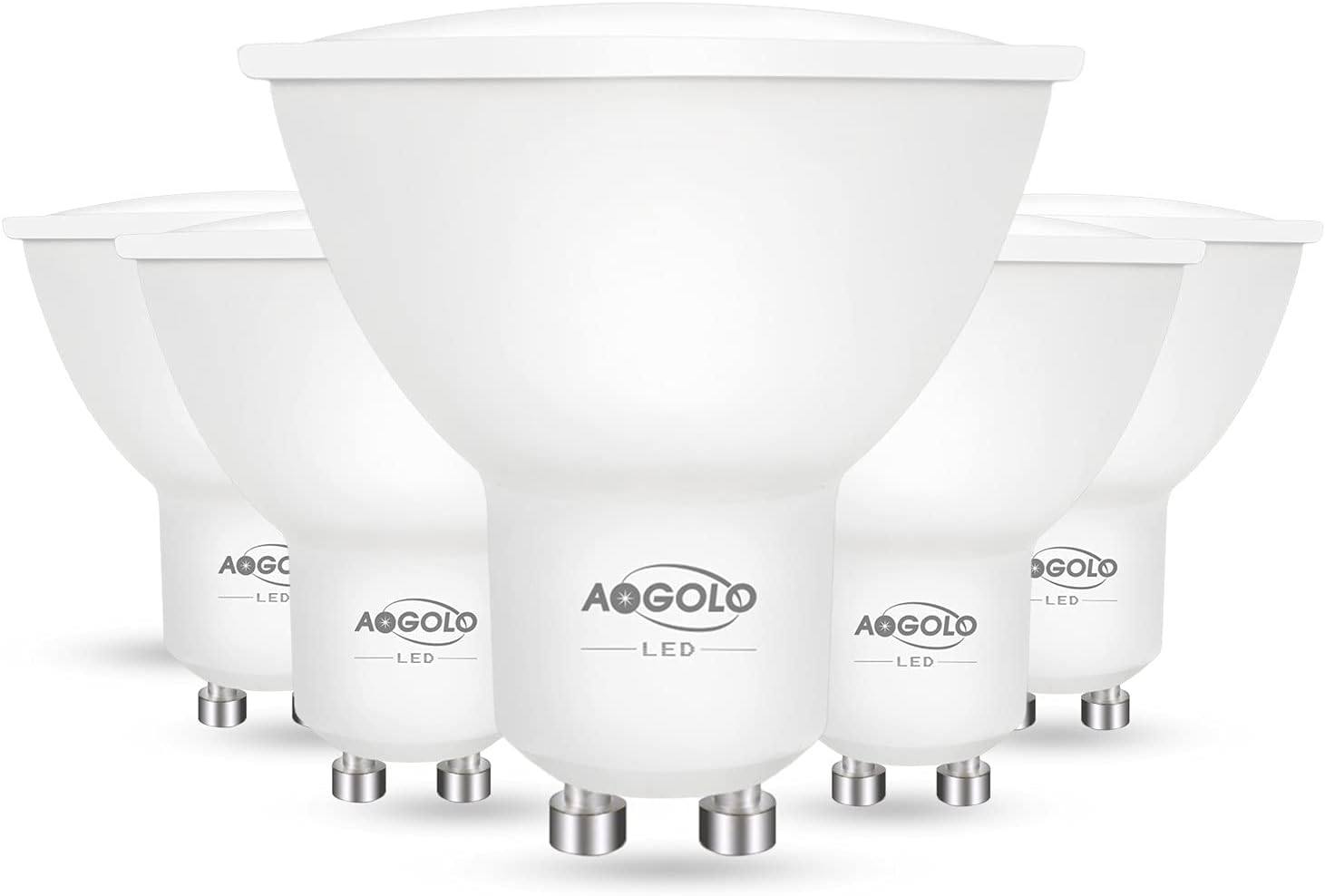GU10 AC120V LED Light Bulbs, 6 Pcs Daylight White 4200K 50W Equivalent, 500 Lumens, 5.5W LED Spotlight,Non Dimmable, Replacement for Recessed Spotlights