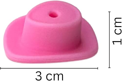 Miniatura 2 de Focal Beads - Sombrero de vaquero de silicona rosa  Paquete de 12 unidades al por mayor para perchas de cuerda Freshie, bolígrafo con cuentas y clip