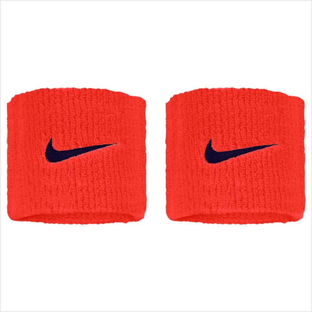 Amazon | NIKE ナイキ スウッシュ リストバンド ブライトクリムゾン