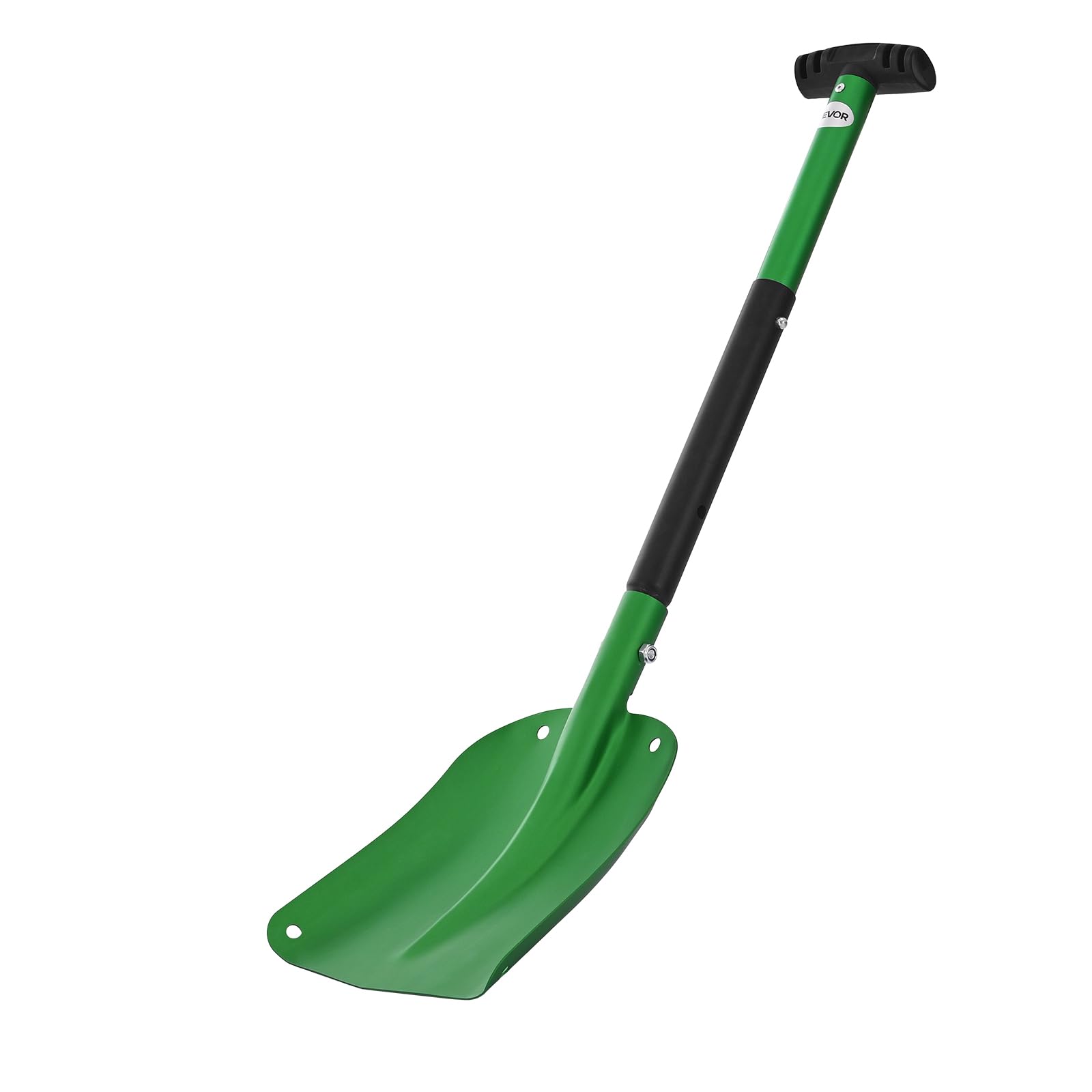 VEVOR Snow Shovel for Driveway, 21.5cm Wide Aluminum Alloy Snow Shovel with T-shaped Handles, Large Capacity Snowplow Shovels, Portable & Lightweight Snows Removal Tool for Garden Car Camping