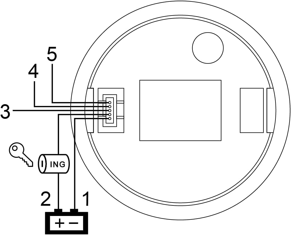 MOTOR METER RACING W Pro Series 85mm 3-3/8" Tachometer 6000 RPM Gasoline Diesel Engine with Hour Meter Black Dial White LED Waterproof for Car Truck Boat Yacht Motorcycle
