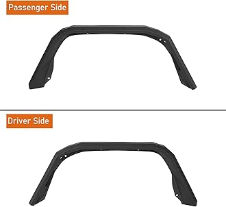 Hooke Road Gladiator Flat Rear Fender Flares for Jeep Gladiator JT 2020-2026, Offroad Back Mud Guards Steel - 2PCS