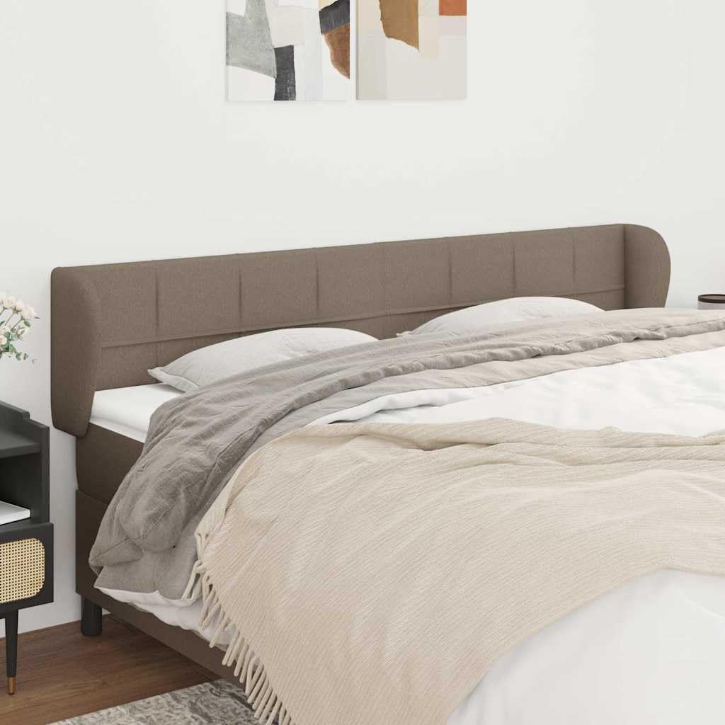Zagłówek z uszami, kolor taupe, materiał: 163 x 23 x 78/88 cm, regulowany