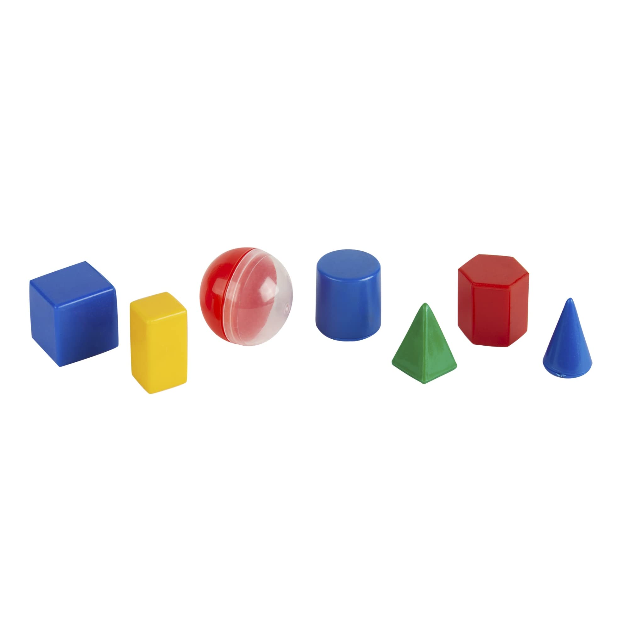 Office Depot(r) Brand 1" Geometric Solids, Assorted Colors, Pre-K, Set of 40 Pieces