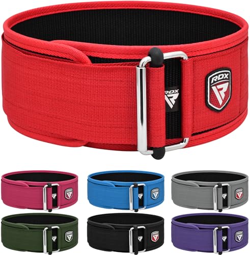 RDX Weight Lifting Belt - AUTO LOCK 4” Premium Adjustable Gym Belt for Olympic Cross Training - Support for Men Women Functional Fitness Workout - WOD Powerlifting Bodybuilding Weightlifting Deadlift