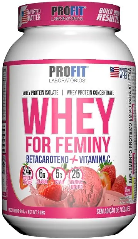 Whey For Feminy Profit 907g Morango
