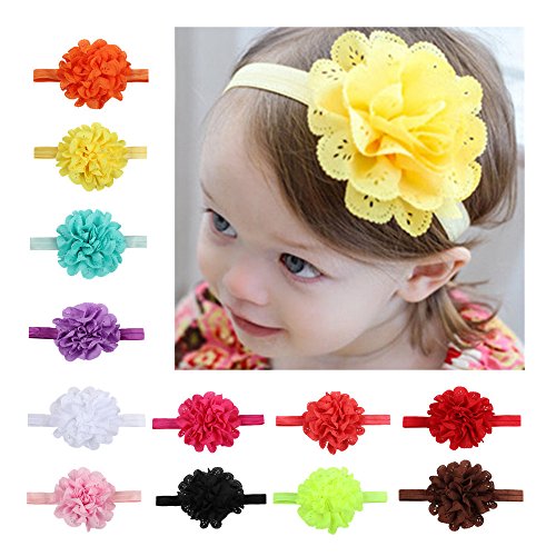 CHSEEA 12PCS Niños Sombrero Beanie Gorras Elásticas Caliente de Punto Arco Venda...