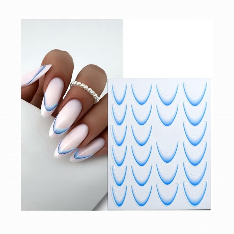 Havilah Line Nail Art Stickers Self-Adhesive Gradient Color French Manicure Stickers DIY Nail Tips Decals-image-47