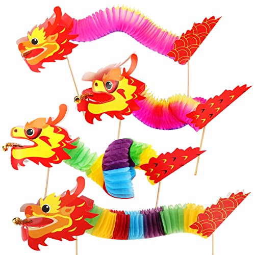 DPKOW Décoration Dragon en Papier pour Le Nouvel an Chinois Guirlande Dragon en Papier Chinois Artisanat Décoration du Nouvel an Chinois en Papier Chinois pour Bricolage Cadeaux Maison Décoration Cover