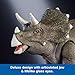 Mattel Jurassic World Hammond Collection Dinosaur Action Figure Toy, Juvenile Triceratops Premium Movie Design with Glass Eyes & 14 Points Articulation