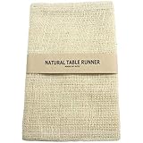Kel-Toy Burlap Jute Table Runner/Fold and Sew Edge, 14 by 72-Inch, Ivory