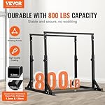 VEVOR Dip Bar, 800 lbs Capacity, Heave Duty Dip Stand Station with Adjustable Height, Fitness Workout Dip Bar Station Stabilizer Parallette Push Up Stand, Parallel Bars for Strength Training Home Gym - Image 2