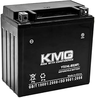 YTX14L-BS Battery Compatible with Harley-Davidson 1200 XL, XLH (Sportster) 2004-2012 Sealed Maintenance Free 12V High Performance SMF OEM Replacement Powersport Motorcycle ATV Snowmobile Watercraft