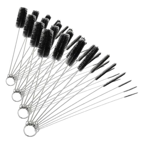 Image of Long Straw Brush, Nylon Pipe Tube Cleaner 8.2-ihch 10 Different Diameters Set of 10 (Pack of 4)