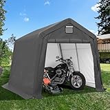 Raysfung 10' x 10' Outdoor Storage Shelter Shed, Portable Storage Shed Heavy Duty Portable Garage with Roll-up Zipper Door for Generator, Vehicles,Motorcycle