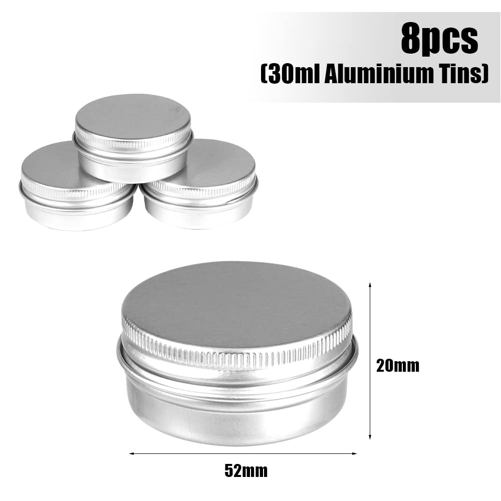 12 Pots De 100 Ml En Aluminium, Boîtes De Conserve Rondes En Aluminium