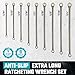 DURATECH Extra Long Anti-Slip Ratcheting Wrench Set, Double Box End Wrench Set, 9-Piece, SAE, 5/16