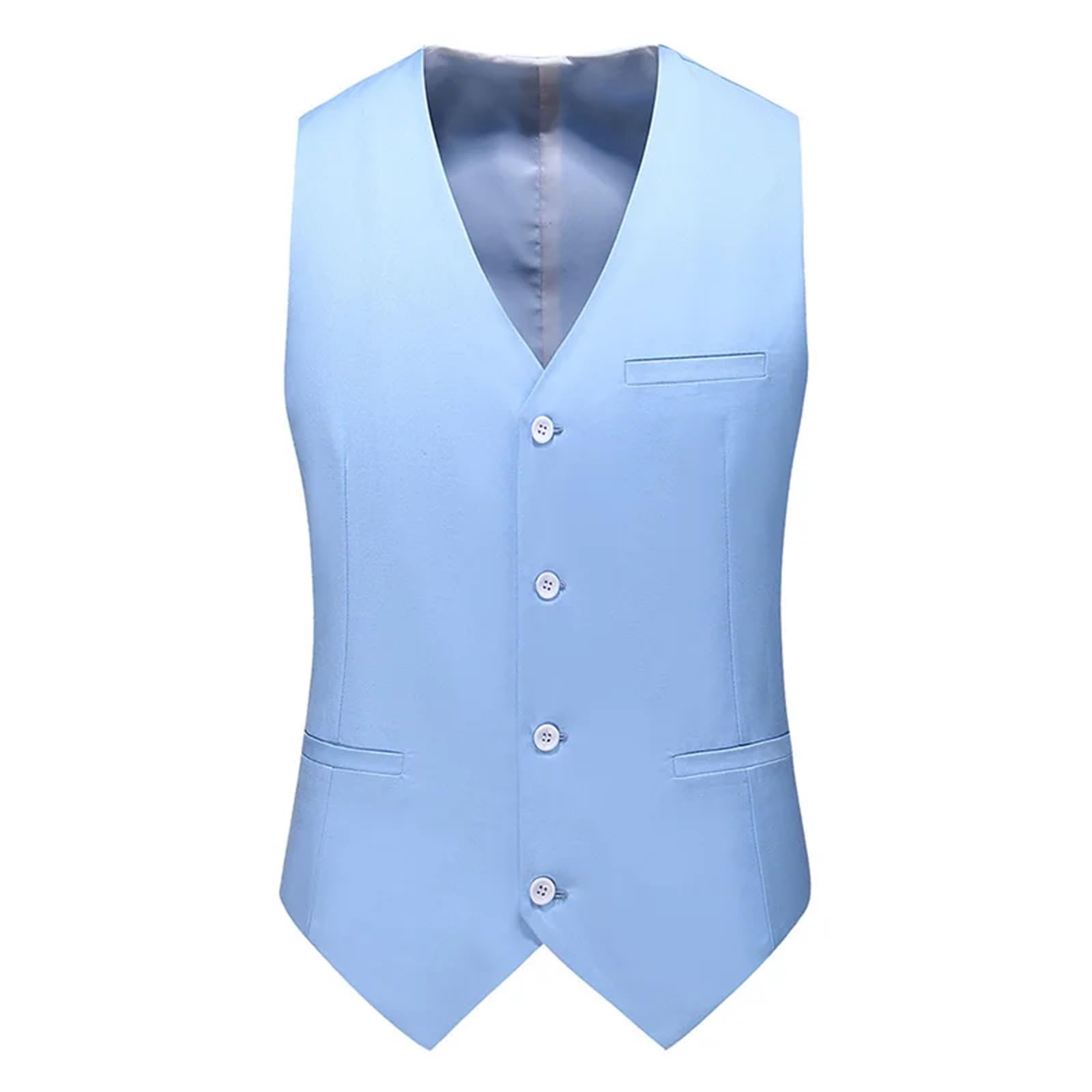 Gilet Panciotto Uomo Slim Fit Scollo a V Abito Formale Business Matrimonio per occasioni formali e matrimoni