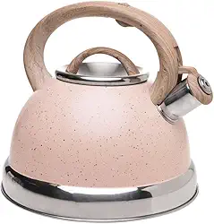 LYOR - Chaleira de Indução com Apito 2,5L Granilite Bege Aço Inox