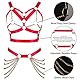 Damen Body Harness BH Punk Strumpfband Elastisch Verstellbarer BH Tanz Karneval Gothic Kostümzubehör