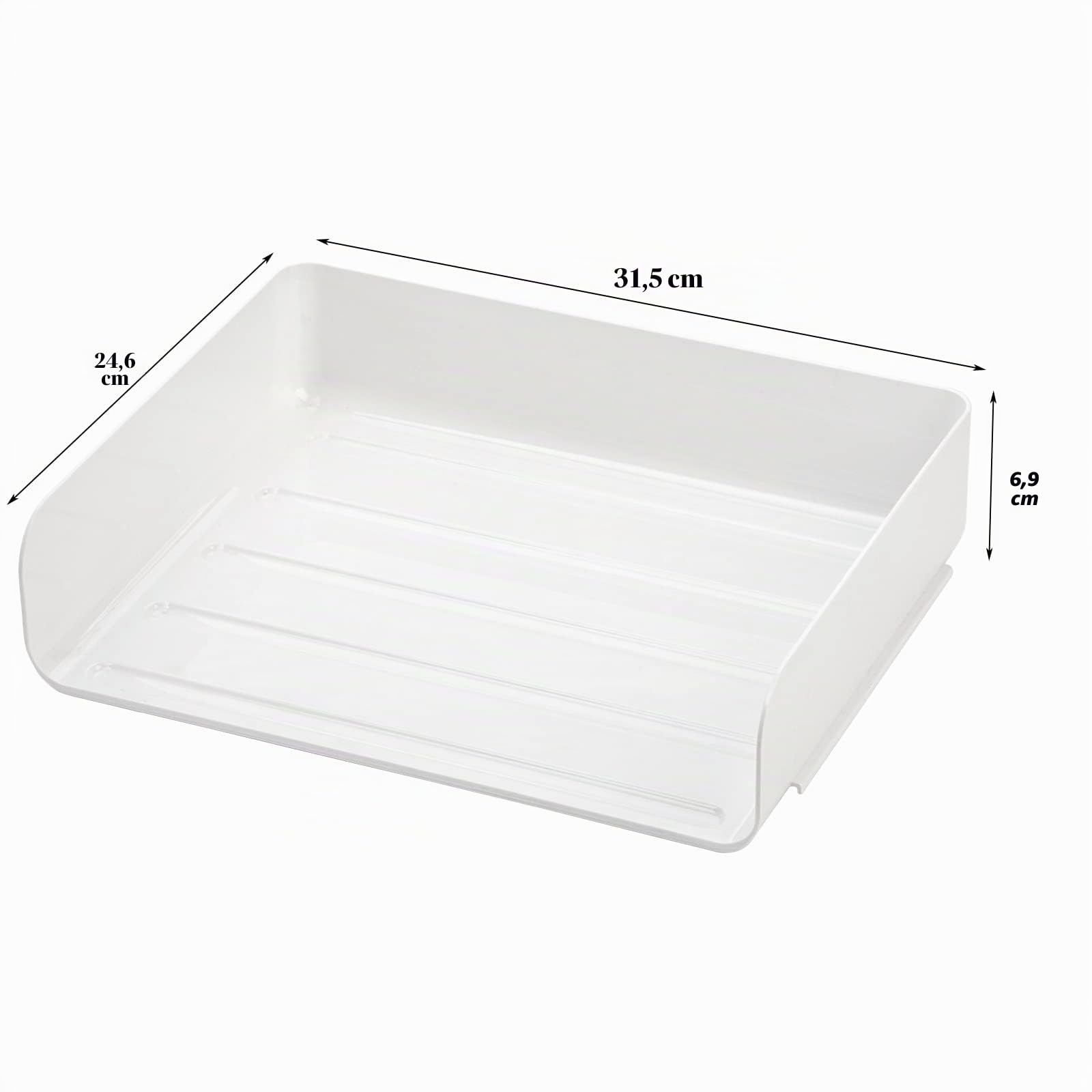Okllen 3er-Pack Stapelbare Desktop Briefablage, 3 stöckige Papier Dokumentenablage Organizer Schreibtisch Aktenregal für A4 Papier, Zeitschriften, Quittungen, Bürobedarf, 31,5 x 24,5 x 7 cm