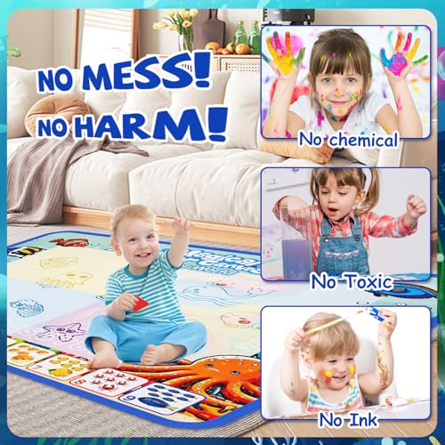 Qqduck NWM01 Water Doodle Mat,Kids Painting Mat thumb #4