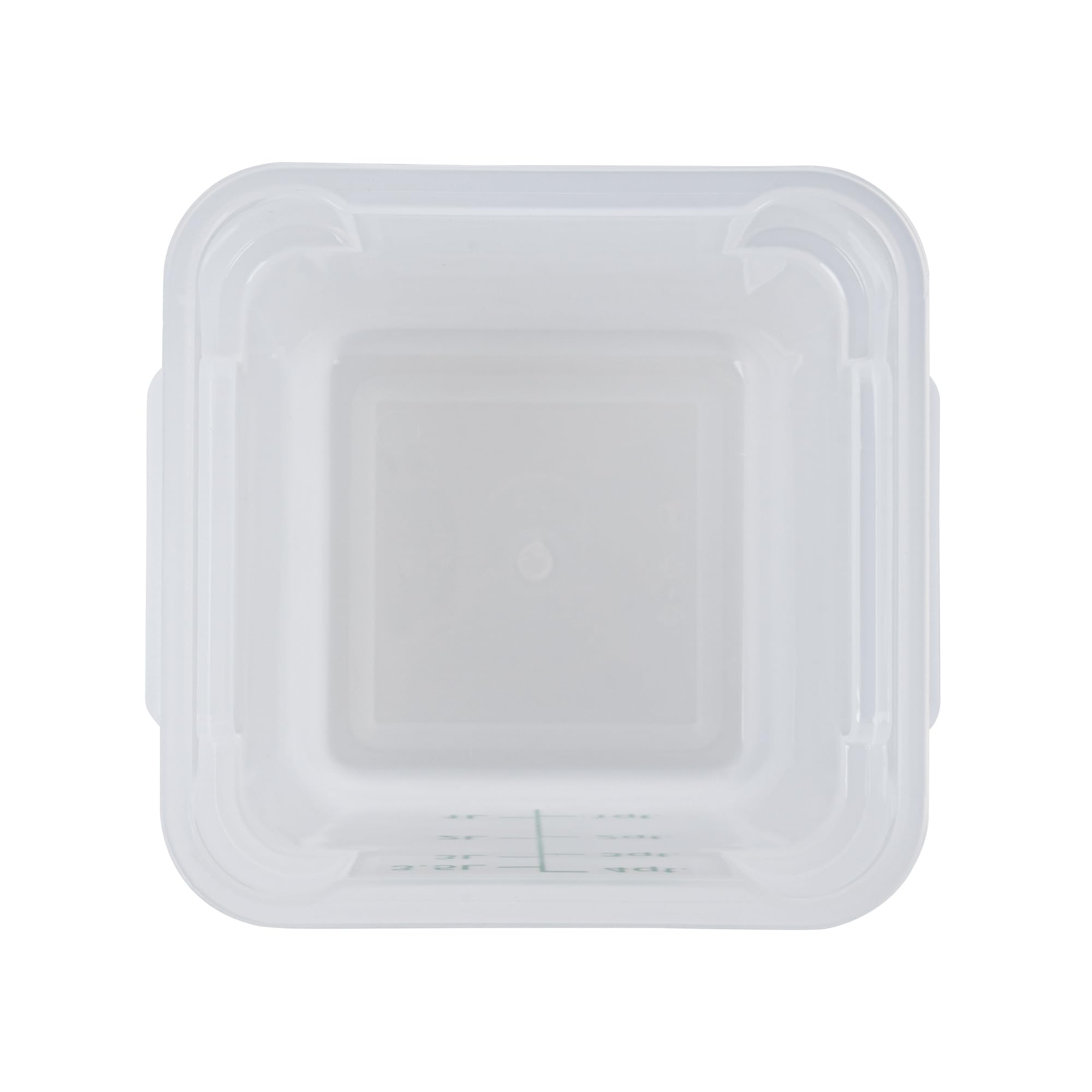 Restaurantware - Contenedores de almacenamiento de alimentos Met Lux de 4 cuartos de galón, 10 recipientes de almacenamiento translúcidos – Las tapas se venden por separado, marcadores de volumen