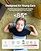 Belkin SoundForm Mini - Wireless Bluetooth Kids Headphones, 30H Battery, 85dB Safe Volume Limit, Built-in Microphone - Toddler On-Ear Earphones for iPhone, iPad, Fire Tablet, Ideal for School - Blue