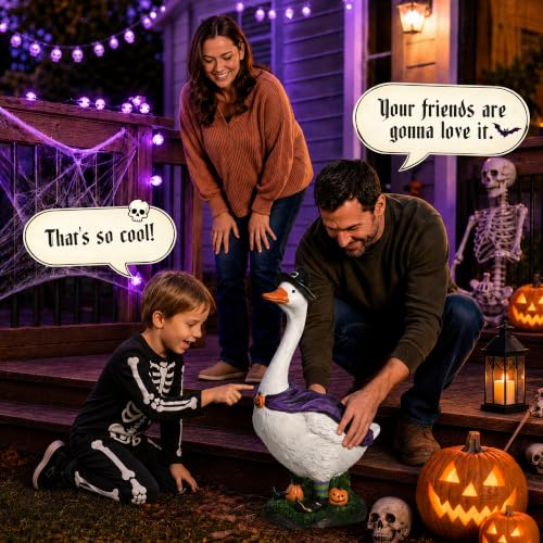 GIGALUMI 20" Halloween Witch Porch Goose for Outdoor Halloween Decorations - image 5
