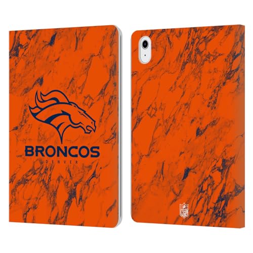Étui iPad Air 11 Denver Broncos marbre pour travailler et regarder la NFL