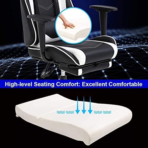 Gaming Chair With Footrest, Ergonomic Office Chair, Adjustable Swivel Leather Desk Chair, Reclining High Back Computer Chair With Lumbar Support And Headrest, Racing Style Video Gamer Chair #TOP6