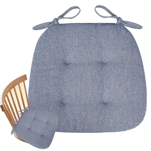 Genérico Cojines para sillas de Comedor,Cojines para sillas de Comedor,Almohadillas Transpirables para de con Lazos | Funda Acolchada Gruesa Antideslizante para Silla, cojín Suave para Asiento