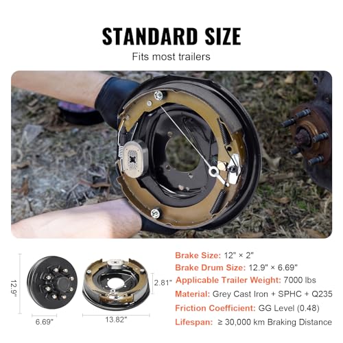 image for VEVOR Trailer Hub Drum Kits 8 on 6.5