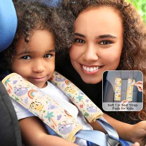 Image of Seat Belt Covers for Kids, 2 Pack Double-Sided Use Shoulder Pads for Kids