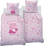 CTI Peppa Pig Wutz Bettwäsche-Set Flowers 135/200 + 80/80 cm