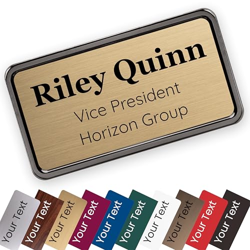 ExcelMark Gold 1.5-inch engraved name badge