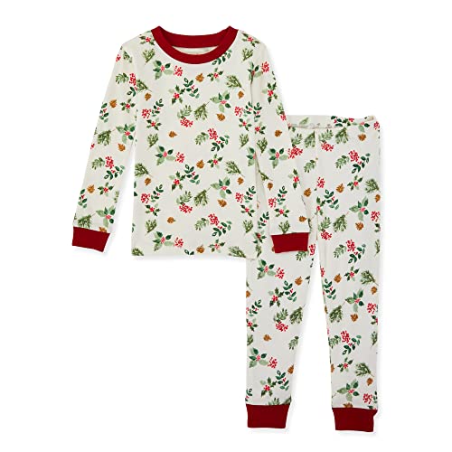 Burt's Bees Baby Baby Girls Pajamas, Tee Pant 2-Piece Pj Set, 100% Organic Cotton And Toddler Pajama Bottoms, Nature's Holiday, 18 Months Us #TOP9