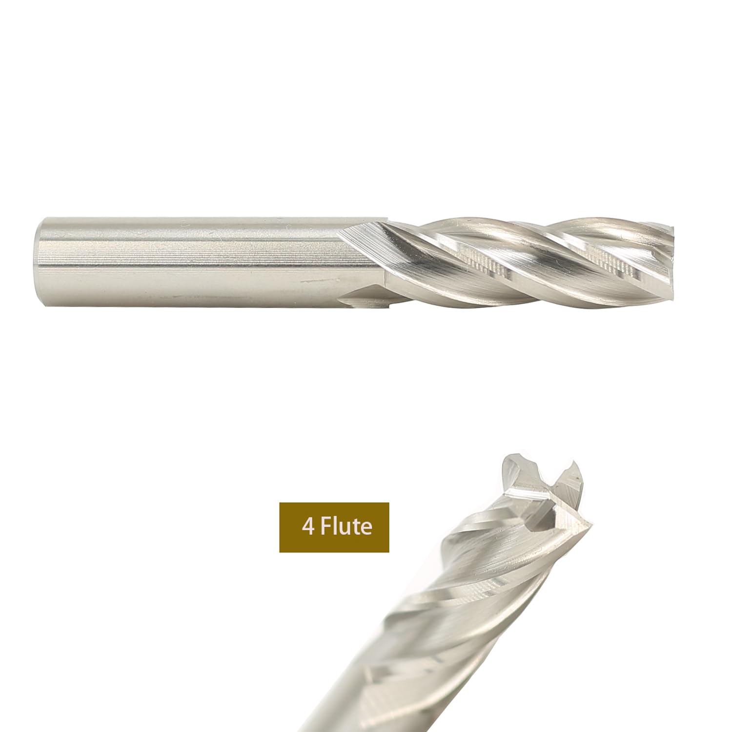 Sinoprotools Up-Cut Spiral Router Bit 1/2-Inch Shank, 4-Flute M2 High-Speed Steel HSS CNC Spiral Router Bits, 1/2" Cut Dia - Image 3