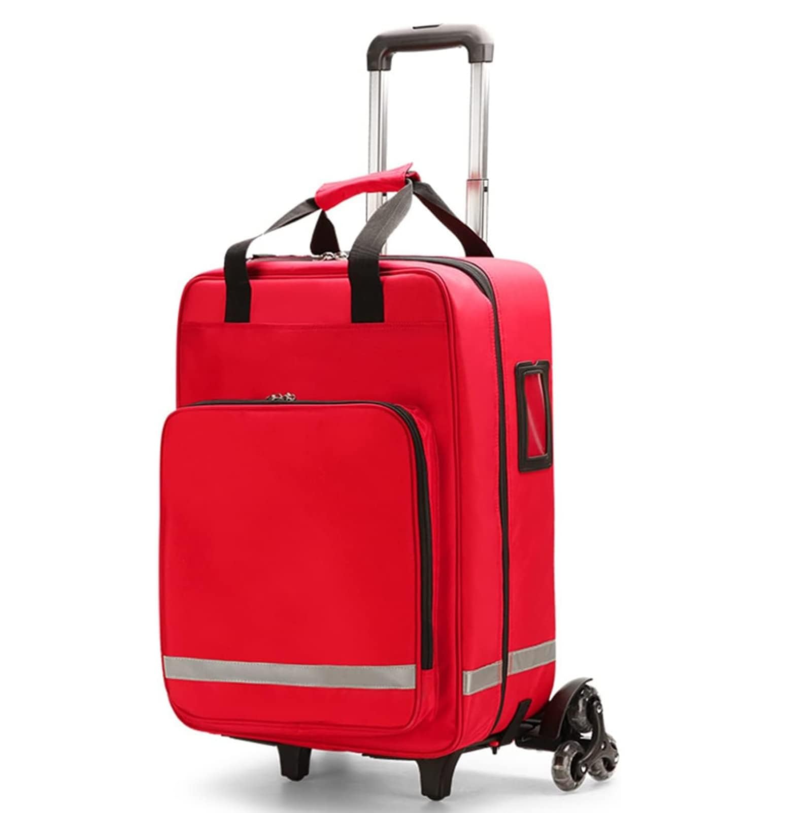 Bolsa para Botiquín De Primeros Auxilios, Bolsa Rodante para Suministros Médicos con Carrito Desmontable, Bolsa Rodante para Enfermera, Kit De Rescate De Emergencia