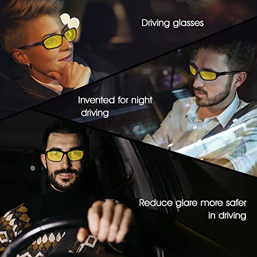 Duduma Polarized Sports Sunglasses For Men Women Running Cycling Fishing Golf Driving Shades Sun Glasses Tr90(Black Matte Frame With Yellow Lens) #TOP4