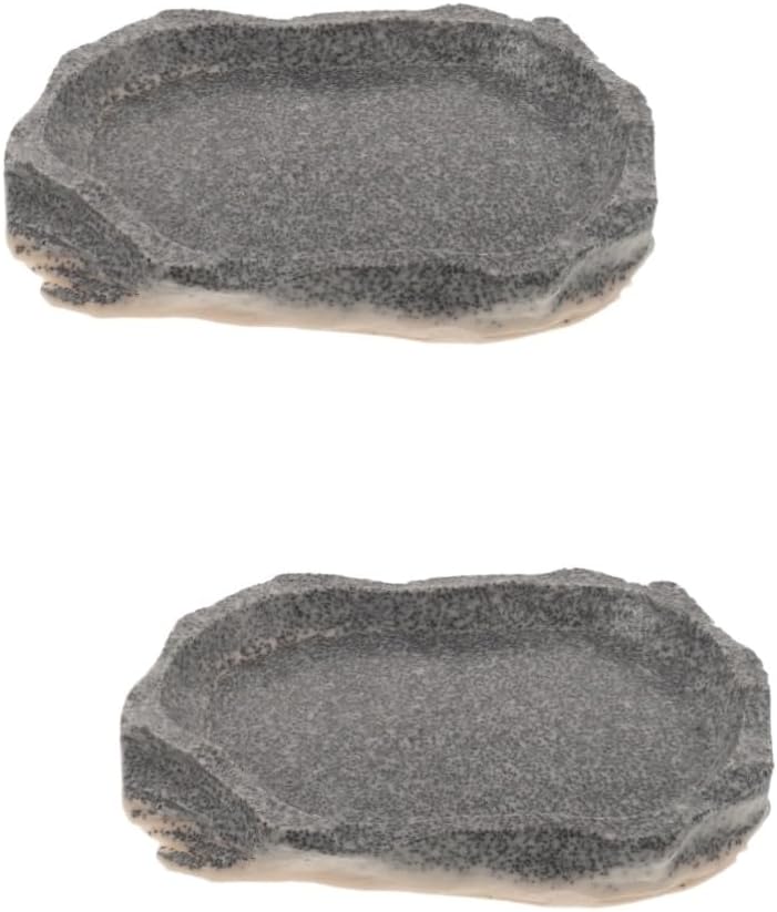 Reptile Water Bowl Reptile Feeding Bowl,2pcs Pet Bowl Reptile Food Container Reptile Bowl Reptile Tank Accessories Terrarium Food Holder Reptile Water Feeder Reptile Dish
