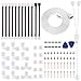 5050 4Pin LED Strip Connector Kit - 10mm RGB LED Connector Kit includes 32.8FT RGB Extension Cable, 12x LED Strip Jumper, 10x L Connectors, 2x T Connectors, 10x Gapless Connectors, 20x LED Strip Clips