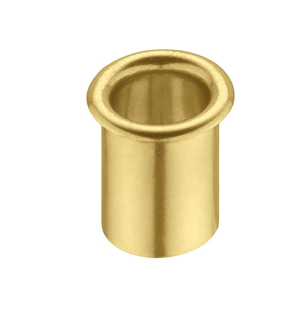 Gedotec Polished Brass Shiny. Brass Ventilation Ring Round Cable Grommet Desk - Lion | Cable Passage Polished Brass | Cable Box Drill Diameter 12 Mm | Cable Guide For Pushing | Piece - Ring Outlet For Furniture Size 1