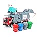 Camion per il riciclaggio della spazzatura, 1/24 camion di ingegneria del trasporto igienico-sanitario con 4 pezzi di bidone della spazzatura in metallo pressofuso giocattolo modello di camion