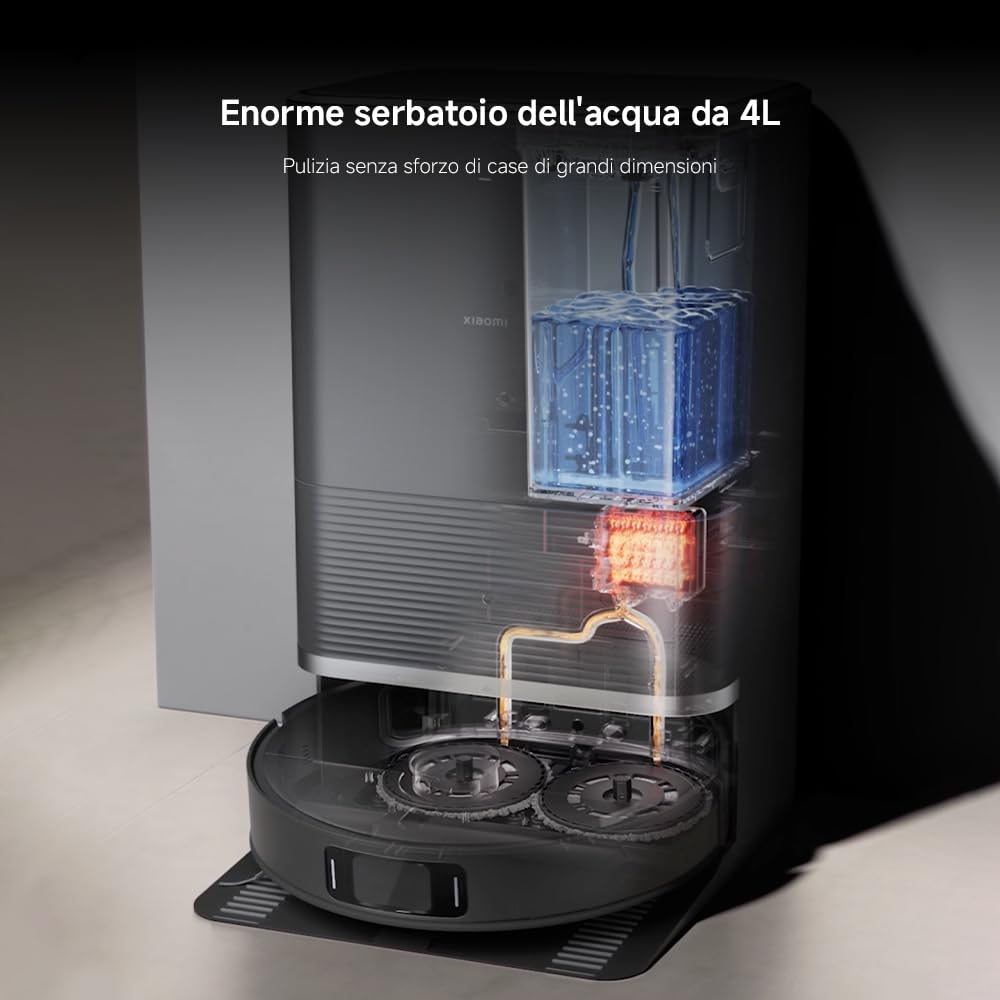 XIAOMI Robot Vacuum X20 Max - 8000 Pa Suction Power, Dual Mop System with Hot Water Cleaning and Drying, 75 Days Dust Capacity, 4 Cleaning Modes and 5200 mAh Battery for Smart, Thorough Cleaning