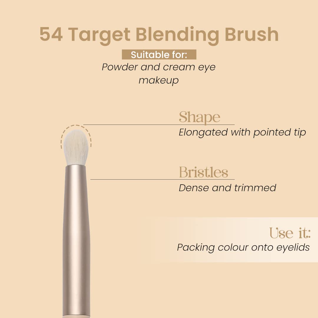 Milagro Beauty Eye Target Blending Pencil Brush 54 – Perfect for Eyeshadow, Highlighting & Smudging, Fluffy Bristles for Seamless Color Blending, Powder & Cream Application, Precision Tool 1
