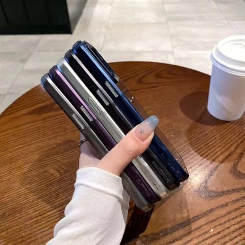 Coque luxe iPhone 15 Pro avec boutons métalliques et cadre bleu électrodéposé