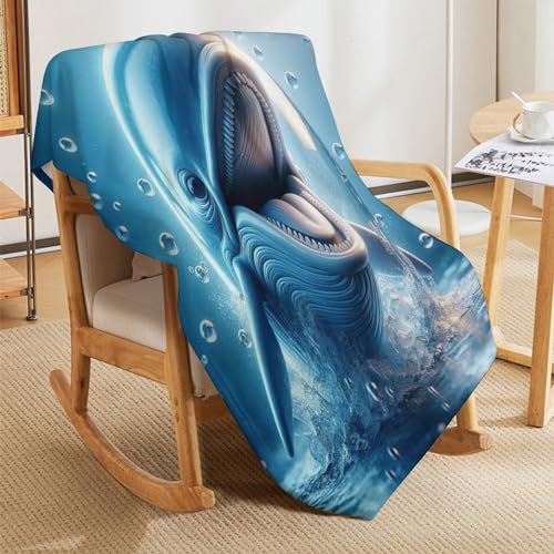 Colcha de franela para sofá de 100x130 cm con estampado 3D multicolor 5