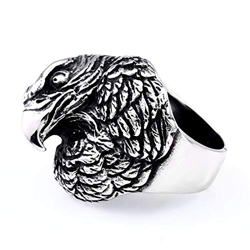 Image of Genuine Stainless Steel Ring for Men Fashion Punk Rock 3D Animal Rings