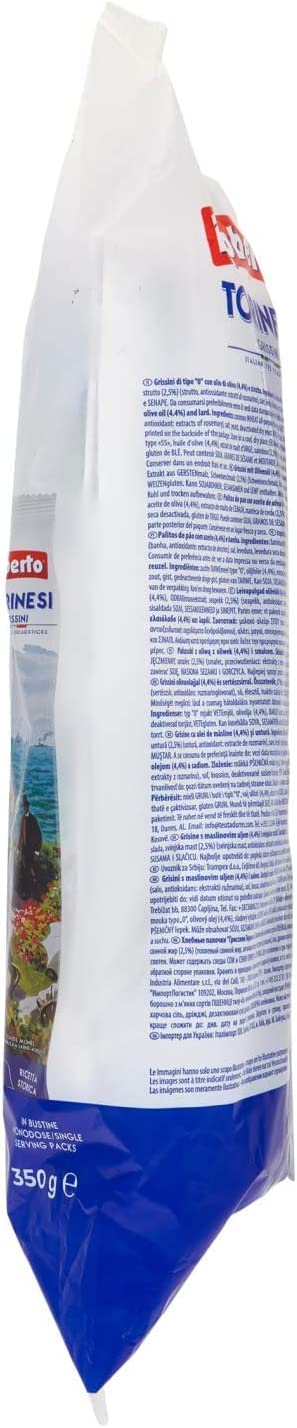 Italian Gourmet Bundle Grissini Torinesi 6x 350g + Italian Gourmet Polpa Gratis – Italienische Brotstangen, knusprige Grissini, Snackgebäck für Antipasti, Aperitif, Käse, Schinken, Suppen, Salate